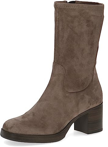 CAPRICE 9-25326-41, Botines de tacón con cordones para Mujer, Marrón (Taupe Stretch), 36 EU