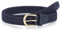 WHIPPY Stoffgürtel Stretchgürtel Elastik Flechtgürtel Geflochtener Elastischer Dehnbarer Gürtel für Damen Herren mit Goldschnalle Breite 2.5cm,blau,120cm