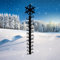 UXBDGMTO Schneemessgerät, 61 cm, Schneeflocke – Weihnachten, Urlaub, Metall, Messstab, Gartenstecker für Hof, Weihnachts-Regenmesser, Outdoor-Dekoration, Geschenk