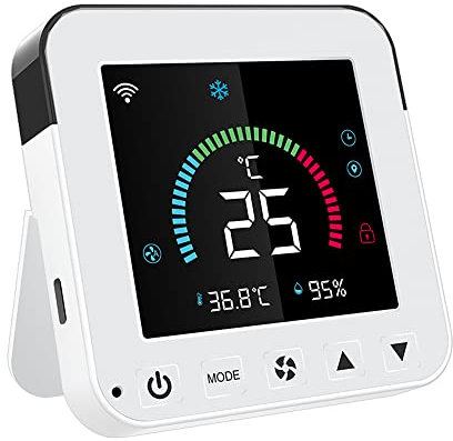 Lechnical Tuya WiFi Temperatura inteligente Humedad Controlador infrarrojo Fuentes de alimentación USB Hogar Sala de estar Dormitorio Aire acondicionado Termostato Pantalla LCD con retroiluminación AP