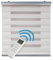 Estores motorizados Noche y Día Premium Estor Enrollable Doble Tejido con Motor y Mando. Estores Motorizados Automáticos con batería. Acabados de Aluminio Premium STORESDECO Lino 140x250 cm