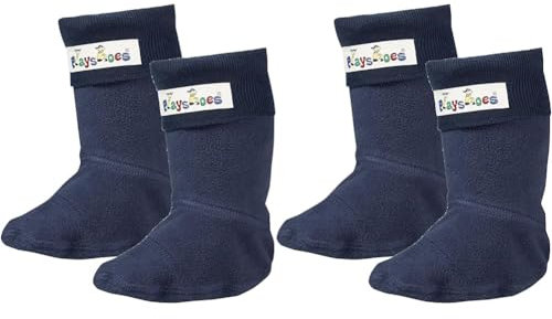 Playshoes Mädchen Fleece-stiefel-socke Socken, marine, 26-27 EU (Packung mit 2)