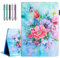 Fancity Case Fits Amazon Kindle Fire HD 8 & HD 8 Plus Tablet (12th Generation/10th Generation, 2024/2022/2020 Release) 8, PU Leather Standing Cover with Smart Auto Sleep/Wake & Card Slot, Ink Floral