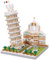 LULUFUN Architektur-Bausteine, Schiefer Turm von Pisa, Mini-Bausteine, Spielzeuggeschenke für Kinder und Erwachsene