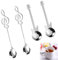 Kujinova Lot de 4 cuillères à café en forme de guitare, note de musique, décoration amusante, cadeau de guitare, pour thé, lait, café, dessert, milkshake