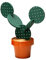 Doxiuyo Set di Sottobicchieri di Cactus per Bevande da 6 Pezzi, Sottobicchieri Divertenti Regalo di Cactus con Supporto per Vasi di Fiori per Decorazioni per Bar, Uffici Domestici, Facili da Usare