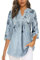 Flikity Plus Size Tops for Women UK 3/4 Sleeve Ladies Tops Work Office Clothes Dress Shirts Flowy V Neck Tunics Tops Dressy Formal Professional Ladies Blouses Grey Floral XX-Large