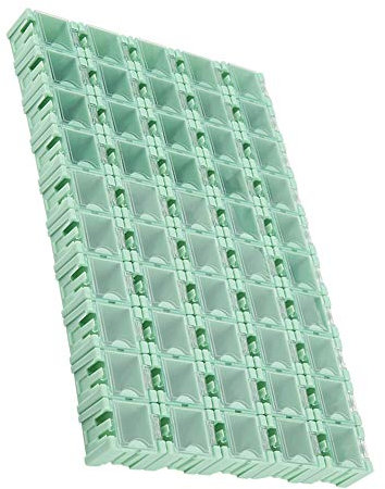 SUPYINI 50Pcs Green SMT SMD Container Box Electronic Components Mini Storage Case 26 * 16 * 3 Case Small Parts Organizer