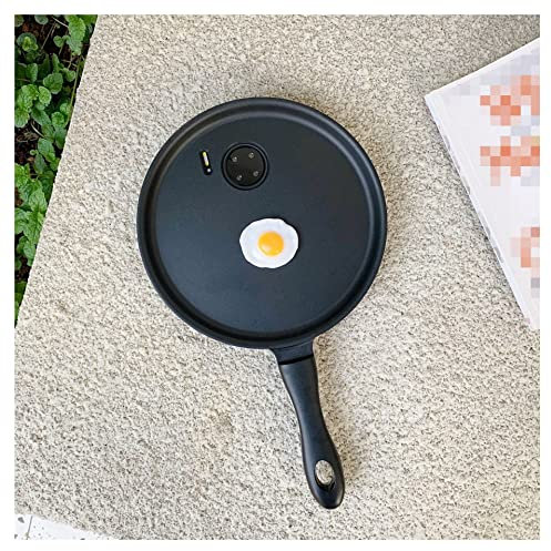 PODSI Funny 3D Phone Case For iPhone 16 15 14 13 12 11 Pro Max X XR XS Max Cellphone Cases Frying Pan Back Cover(B,For iPhone 14)