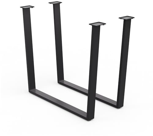 blumfeldt Ayr Pieds de Table – Pieds de Table en métal Robustes pour Salle à Manger, Design Industriel Moderne, Hauteur 72 cm, Largeur 72 cm, Noir
