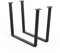 blumfeldt Ayr Pieds de Table – Pieds de Table en métal Robustes pour Salle à Manger, Design Industriel Moderne, Hauteur 72 cm, Largeur 72 cm, Noir