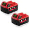 M18 5.0Ah Replacement for Milwaukee 18V Battery 48-11-1820 48-11-1840 48-11-1850 48-59-1812 48-59-1802 Cordless Power Tools,Compatible with Milwaukee 18V Battery Lithium-Ion 2Packs