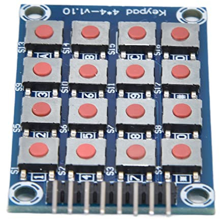 Eujgoov Interruptor de Teclado de Matriz de 8 Pines Interruptor de Teclado de 16 Botones, Módulo de Teclado de Matriz 4x4 Módulo de Teclado de 16 Teclas para Control Eléctrico con
