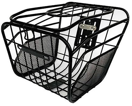 LOORGVEL Flip-Over-Korb Fahrrad-weidenkorbgurt Mobilitätsroller Korb Elektroroller Roller Weidenkorb Elektrische Pumpe Hundekorb Für Lagerregal Korb Für Knieroller Fahrradkörbe Träger Black