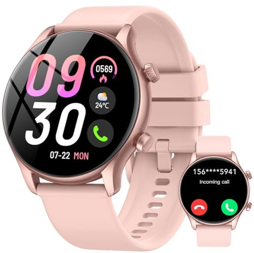 Smartwatch Donna, 1.39 Orologio Smartwatch Donna con Effettua/Risposta Chiamate, Fitness Tracker con 120+ Sportive, Contapassi/SpO2/Cardiofrequenzimetro, IP68 Smart Watch per Android iOS (Oro rosa)