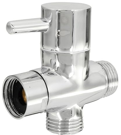 HEJIGOOD Deviatore a T per doccia, in ottone, a 3 vie, 1/2, finitura cromata