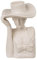 1 St. Vase Keramik Büste Frau Lady Kopf Körperform weiblich verschiedenen Modelle Keramikvase klein (Frau mit Hut - 17 cm hoch)