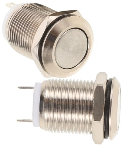 Artibetter 2pcs Replaceable Doorbell Button Round Push Button with Lighted Panel Mount Easy Install Wired Chime Replacement for Door Ringers