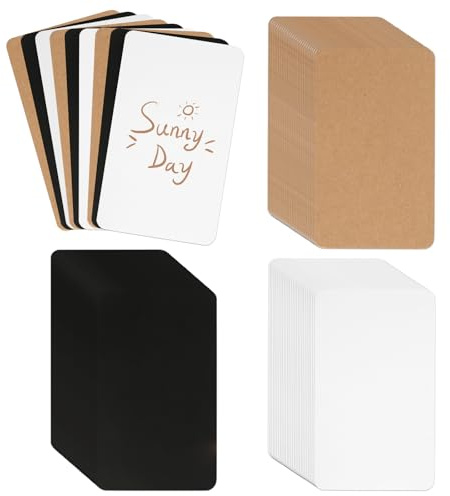 300 Blätter Karteikarten Blanko 9 x 5.4cm Karte Kraftpapier Blanko Karten zum Selbstgestalten Kraftpapier Karten Klein Moderationskarten,Visitenkarten,Flash Cards für DIY Schule Büro Vokabel Lernen