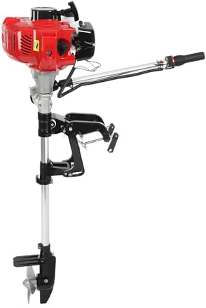 Moteur hors-bord, 2 temps 6 ch, moteur pour bateau à essence, 63 cm³. Refroidi par air. Moteur hors-bord pour bateaux gonflables, bateaux de pêche, kayaks de pêche