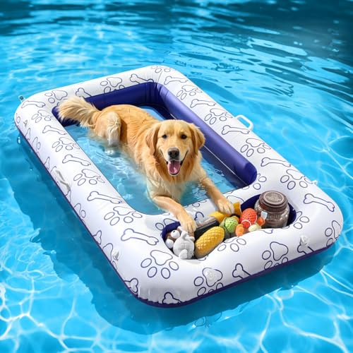 MoKo Pool Luftmatratze für Hunde mit Wasserdurchlässig, 150x90cm