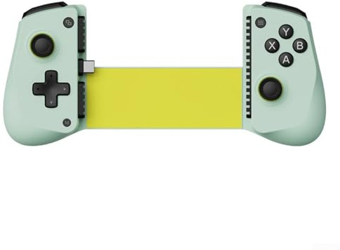 Manette de jeu extensible pour iOS et Android, manette de jeu portable et extensible, tapis de jeu mobile compact avec poignée réglable, ABS portable pour iPhone et téléphones Samsung (vert)