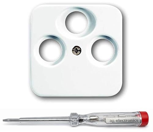 Spannungsprüfer 120-250V® + BUSCH-JAEGER Zentralscheibe 1743-03-214 Reflex-SI alpinweiß