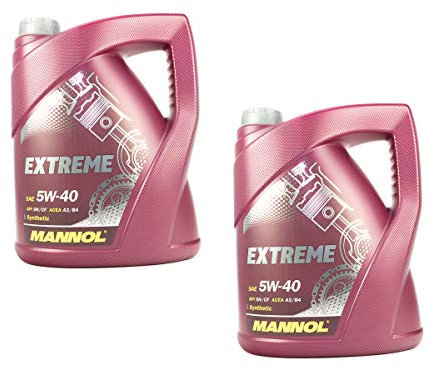 MANNOL Motorenöl 5W-40 Extreme API SN/CF Opel Porsche Renault Fiat VW 2 Stück á 5 Liter