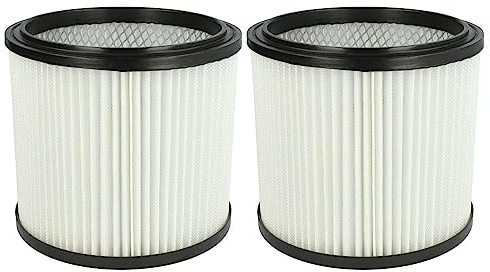 vhbw 2x Faltenfilter kompatibel mit LIV Extra 2000 Staubsauger | Patronenfilter, Weiß