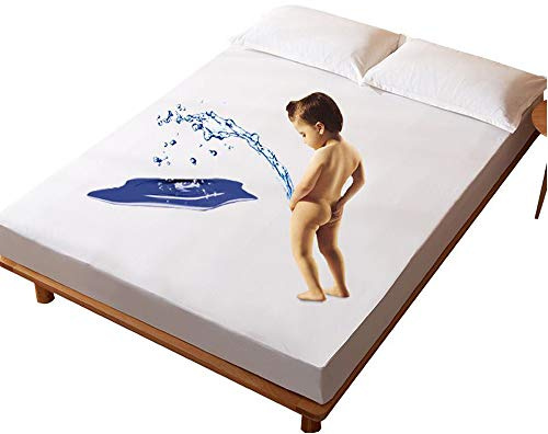 LEOCLOTHO Matratzenschoner 100 x 200cm Wasserdichter-Atmungsaktive Baumwolle Matratzenschutz-Anti-Allergie Weiß Matratzenbezug Ohne Kissenbezug