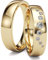 Kolibri Rings GOLD- Eheringe Paarpreis Gold 333 Massiv mit 9 Diamanten Trauringe Verlobungsringe Partnerringe 100% Made in Germany- Inkl. Gratis Etui + Gravur + Zertifikat (Hochglanz Poliert)