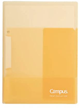 Kokuyo Campus FU-CE755Y Easy View Druckordner zum Einrasten, DIN A4, gelb, importiert aus Japan