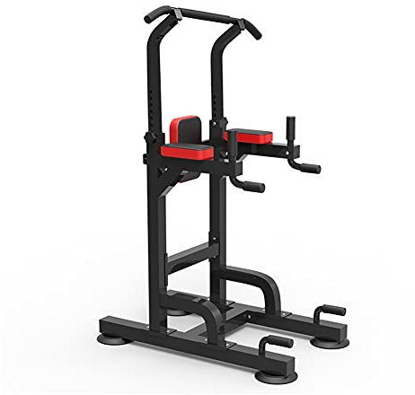 Torre De Energía Estación De Inmersión De Múltiples Dominadas Soporte De Inmersión, Barra De Tracción Ajustable En Altura Estación De Inmersión De Entrenamiento para Gimnasio En Casa (Black)