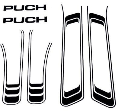 Sticker Satz PVC schwarz für Puch Maxi
