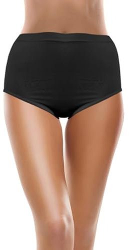 Bestlivings Unterhosen Damen 4er Pack - Seamless Hüftslip - Unterwäsche Komfort Slip Stretch - Taillenslip - Panty Höschen (48/50, Schwarz)