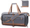 Lekesky Reisetasche Damen 60L Faltbare Reisetasche Weekender Sporttasche mit Schuhfach, wasserdichte Handgepäck Tasche/Sporttasche/Krankenhaustasche (Grau)