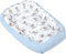 Medi Partners Babynest Nestchen für Neugeborene - 100x60x15 Babynestchen Baby zweiseitg Nest Bett 100% Baumwolle Waffel Kuschelnest tragbar (Teddybär mit hellblauen Waffel)