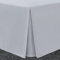 Bronwen Mathew Microfibre Box Pleated Base Valance Sheet Superking Size Platform Valance Sheets Silver, Soft Brushed Easy Care Non Iron (Super King, Silver)