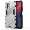 EASSGU Funda para Redmi Note 10 Pro (6.67 Inches), con Carcasa Protectora de Armor a Prueba de Golpes de Silicona para PC con Función Atril - Plata