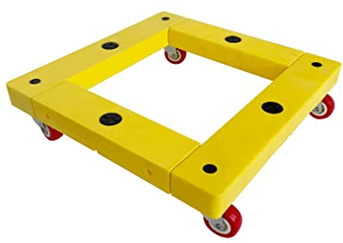Maxworks 50698 Chariot de déménagement carré pour Meubles, Jaune, capacité de 136 kg, 40,6 x 40,6 cm