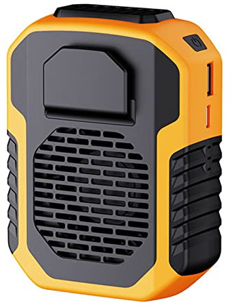 RANRAO 6000 mAh Tragbarer Taillen-Clip-Ventilator, USB wiederaufladbar Mini Halsventilator, Gürtelventilator, tragbarer Gürtelventilator für T-Shirts, Jacken, Kleidung, Klettern, Radfahren