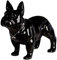Casablanca Design Skulptur Französische Bulldogge schwarz 28x33cm Keramik Wohnzimmer Skulpturen Deko Modern