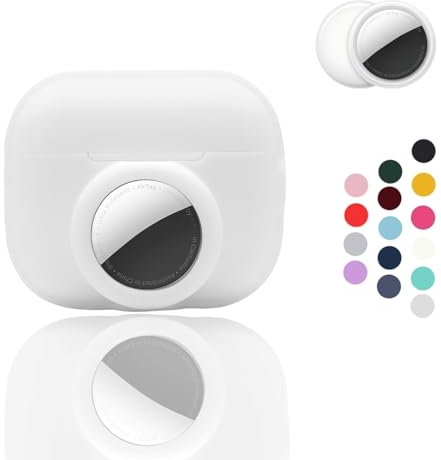 2-in-1: CAQAKA Schutzhülle für AirPods Pro, 2. Generation und AirTag, weiche Silikon-Schutzhülle für Jungen, Mädchen, Damen, Herren