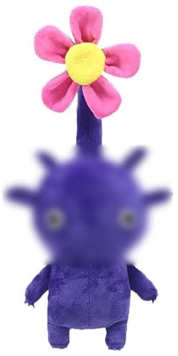 Miotlsy Lila Blume Plüschtier Flauschiges Cartoon Plüschpuppe lila Plüsch Stofftier Fahrzeug Gefüllte Plüsch Geschenke für Heimdekoration Mädchen Jungen Geburtstag Fans Geschenke 18 * 35 cm
