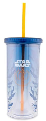 Silver Buffalo Star Wars Ahsoka Tano Carnival Cup With Lid and Straw | Holds 20 Ounces