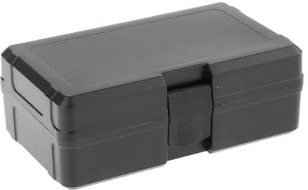 JISADER Caja de Herramientas, estuche de almacenamiento, organizador de herramientas, caja vacía segura, contenedor con cerradura a prueba de polvo, Maleta, 19cm x 11cm x 3.2cm