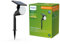Philips Outdoor Solar Jivix Spotleuchte Spiess 1,4W, Tageslichtsensor, 2700 Kelvin warmweißes Licht, IP44 wetterfest, schwarz, Einzeplack