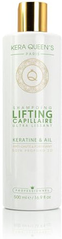 Kera Queen's Hair Growth Accelerator Shampoo Haarlifting, intensive Glättung „Keratin & Knoblauch“ 500 ml