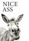 Esel Nice A**, Poster 50cm x 70cm ohne Rahmen, Toilette Badezimmer Deko, Wand-Deko Bilder Lustiges Geschenk