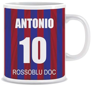 Mocheia SHOP Tazza Mug in ceramica tè, caffè o latte Idea Regalo – Personalizzata con Nome e Numero Bologna/Tifoso Bolognino